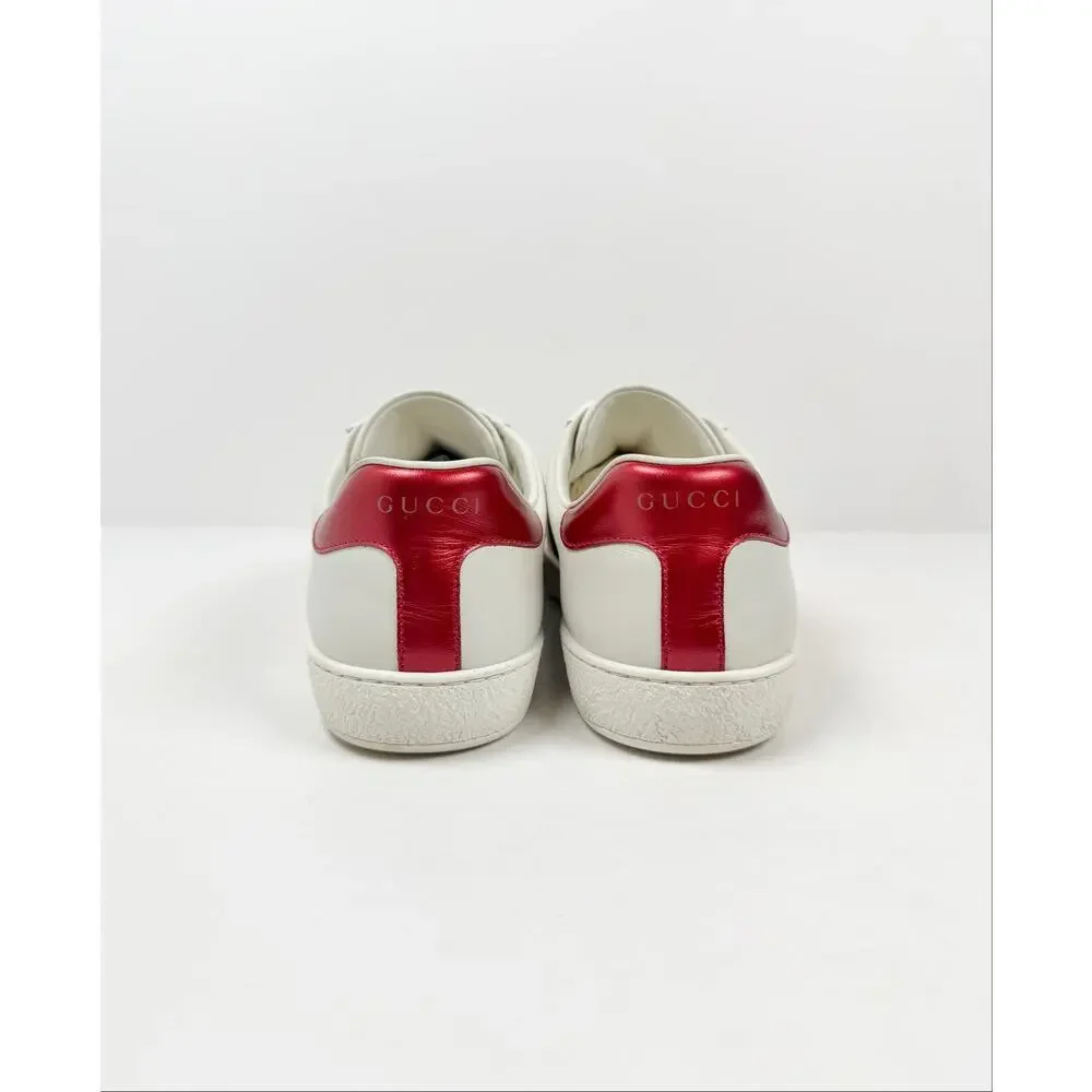 Size 7US - Gucci Ace Strap Leather Low Top